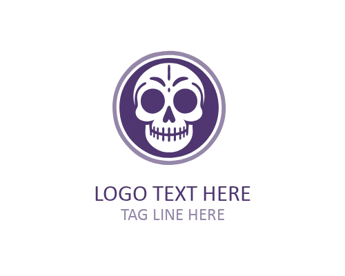 Hat Badge Skull Logo
