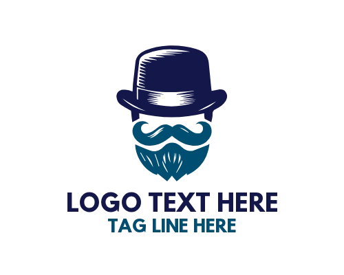 Hat Man Silhouette Mysterious Logo