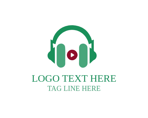 Headphone Sound Play sign Logo