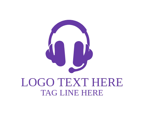 Headphone with Music Note Logo