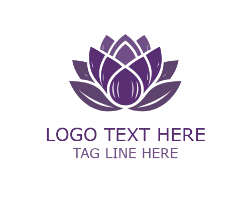 Healing Lotus Floral Logo for Holistic Wellness Branding