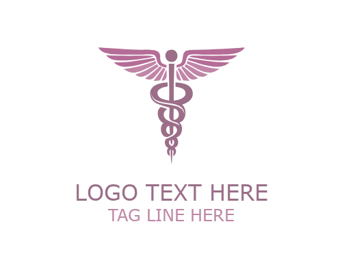 Health care Caduceus Badge Logo
