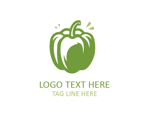 Healthy Capsicum Vegetable Logo