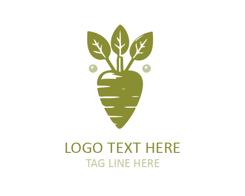 Healthy Carrot Food Logo