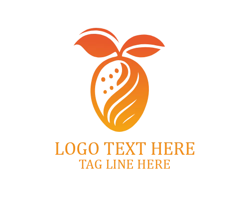 Healthy Mango Fruit Logo for Organic Food Branding