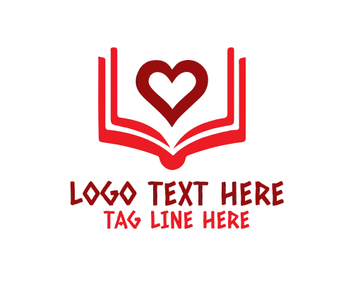 Heart Book Creative Design Logo