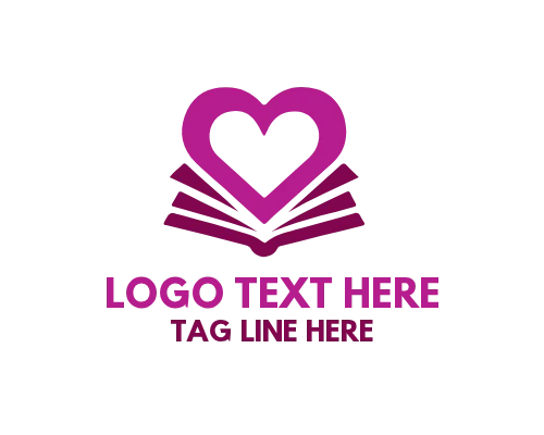Heart Book Creative Graphic Logo