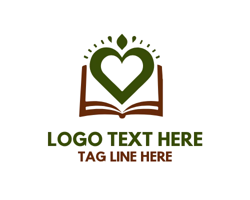 Heart Book Learning Mark Logo