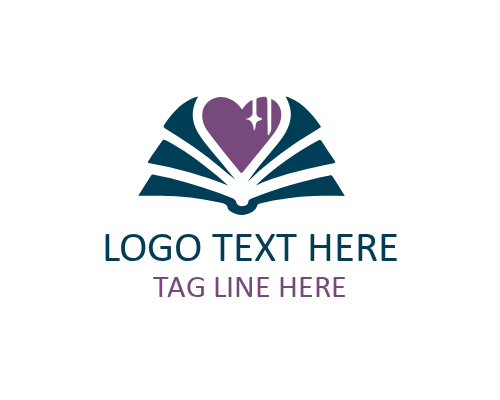 Heart Book Library Brand Logo