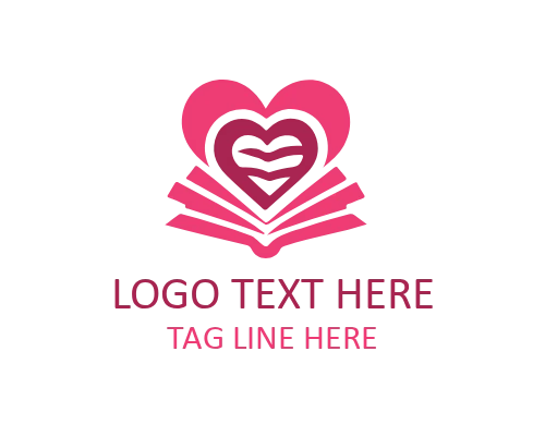 Heart Book Library Mark Logo