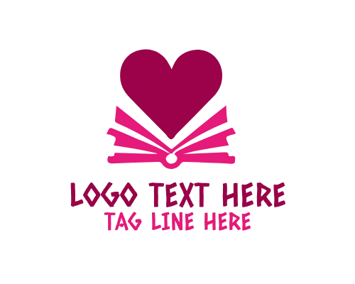 Heart Book Love Reading Logo