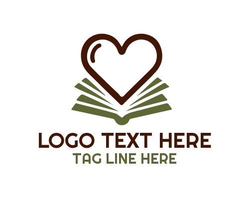 Heart Book Study Concept Logo