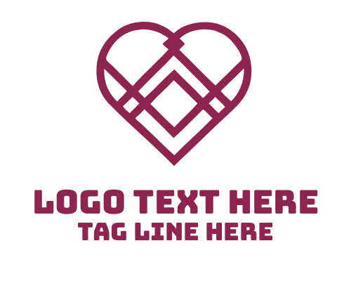 Heart Circle Badge Logo