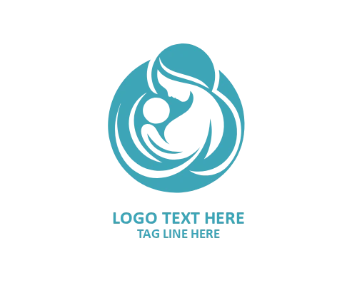 Heart Connection Mom And Baby Logo