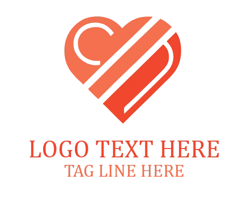 Heart Glass Effect Logo
