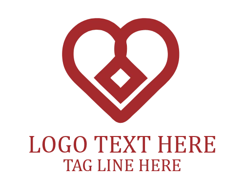 Heart Grid Structure Logo