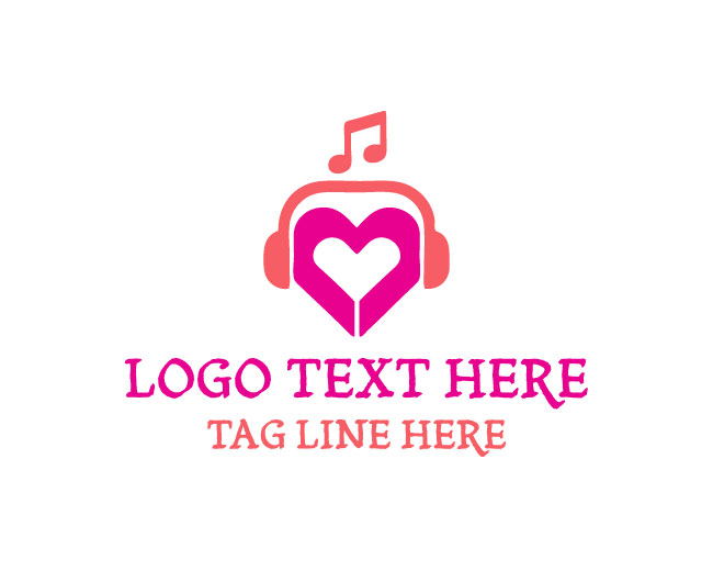 Heart Music Note Logo