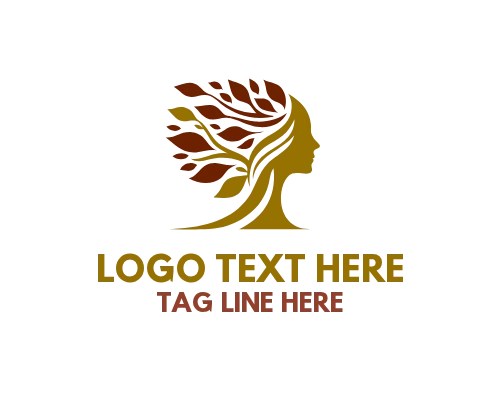Heart of Nature Woman Tree Logo