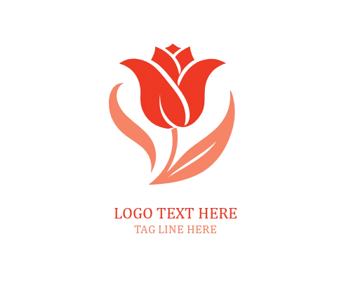 Heart Petal Tulip Logo