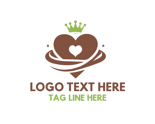 Heart Royal Crown Logo