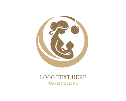  Heart Safe Love Mom And Baby Logo