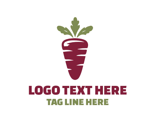  Heart Shaped Carrot Healthy Love Logo