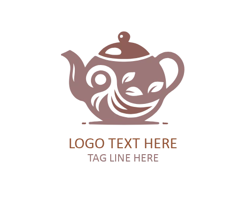 Heart Teapot Logo for Cozy Cafes, Tea Gifts, and Lifestyle Brands