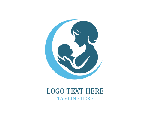 Heartful Nurture Mom And Baby Logo