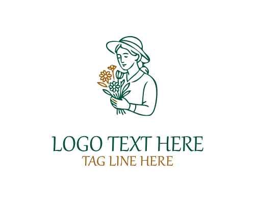Heartland Farmer Flower Logo