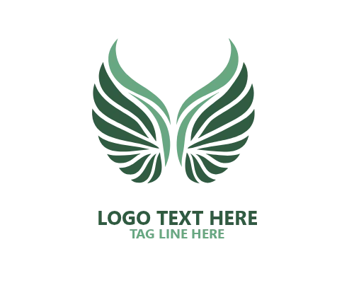 Heaven Icon Angel Wings Logo