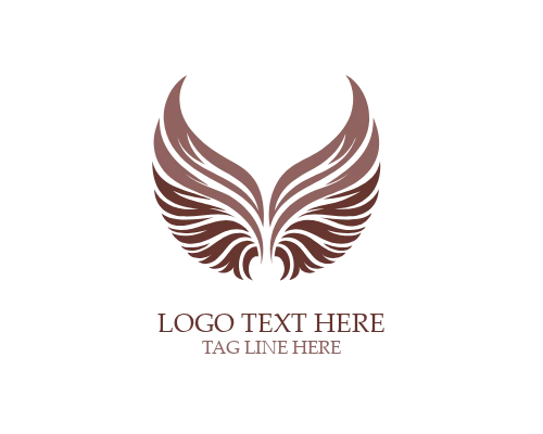 Heaven Symbol Line Angel Wings