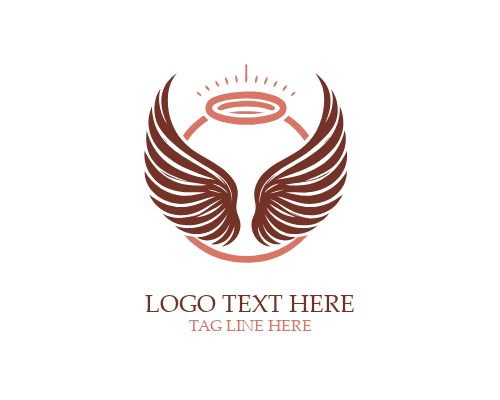 Heavenly Balance Angel Wings Logo
