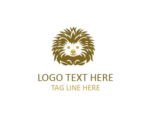 Hedgehog Cartoon Logo