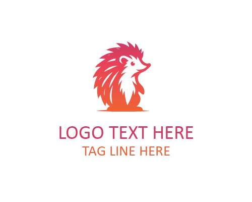 Hedgehog Flat Design Logo