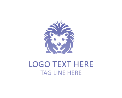 Hedgehog Forest Nature Logo