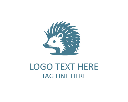 Hedgehog Line Art Logo