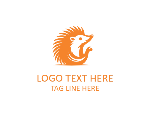 Hedgehog Nature Emblem Logo
