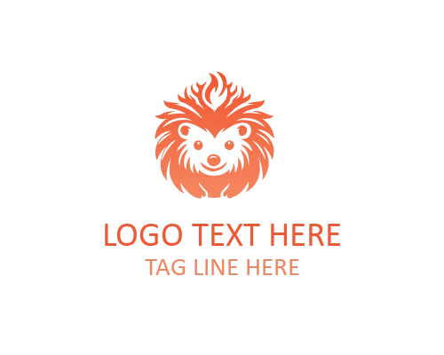 Hedgehog Spike Animal Logo
