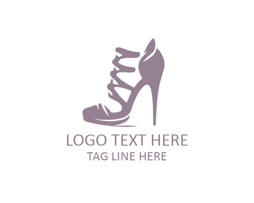 Heel Outline Logo for Clean and Modern Fashion Branding