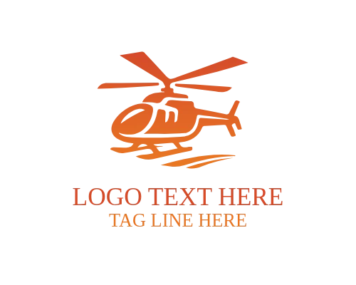 Helicopter Flight Icon Logo