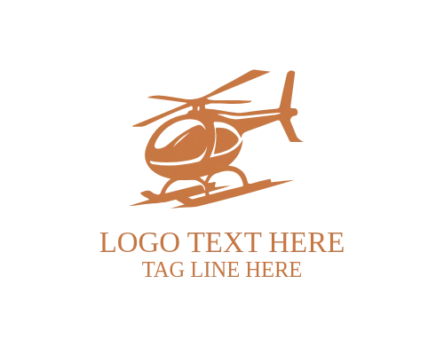 Helicopter Side View Logo