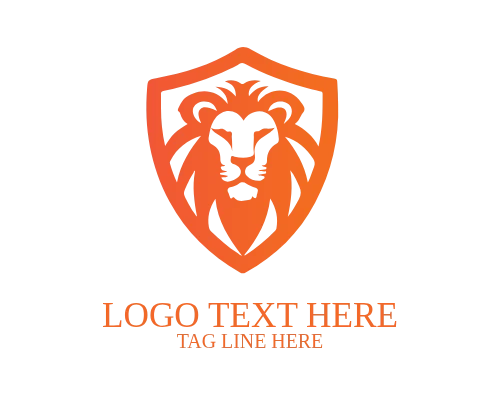 Heraldic Lion Shield Logo