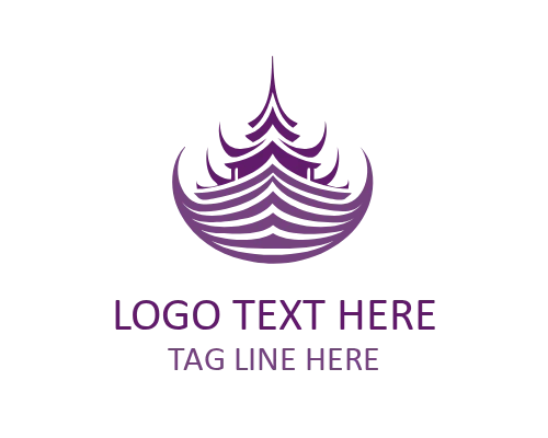 Heritage china Roofline Traditional Arcitecture Logo for Historic Branding