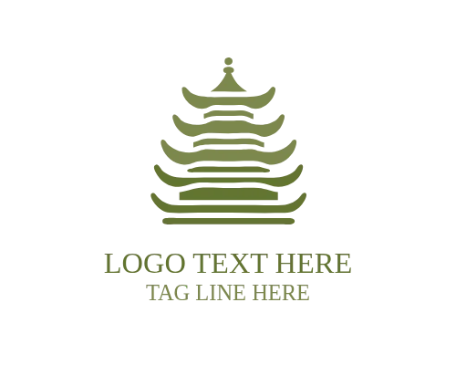 Heritage China Traditional Architecture Logo for Historic Branding