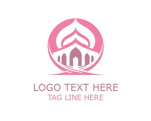 Heritage Mosque Traditional Architecture Logo for Historic Branding