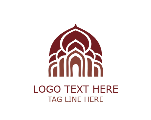 Heritage Mosque Traditional Architecture Logo for Restoration Branding