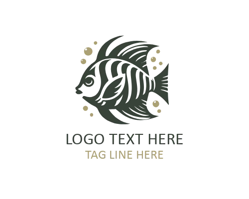Heritage Ocean Tropical Fish Flat Logo