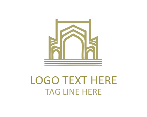 Heritage Pillars Traditional Architecture Logo for Cultural Branding