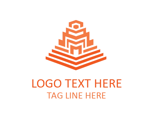 Heritage Pyramid Frame Traditional Architecture Logo for Historic Branding