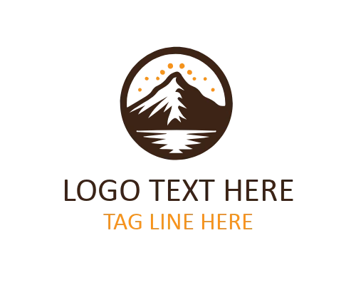 Heritage Volcano Mountain Logo